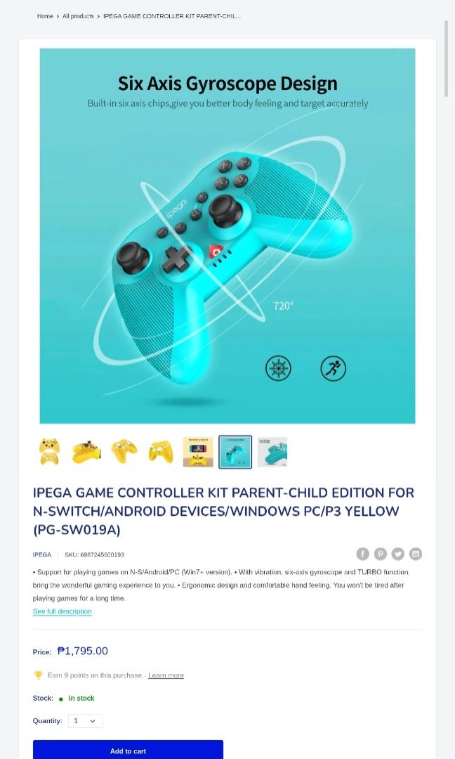 Wireless Controller (Category: Controllers) located in Quezon City. Submitted by deuth (Listing ID 1448608005, Image 2). Description: iPega PG-SW020 Wireless Controller – Slightly Used Selling my iPega PG-SW020 Wireless Controller. It's slightly used and still in excellent condition—looks almost brand new. All buttons, joysticks, and functions work perfectly. ✅ Fully functional ✅ Clean and well-maintained ✅ Compatible with Nintendo Switch, Androi