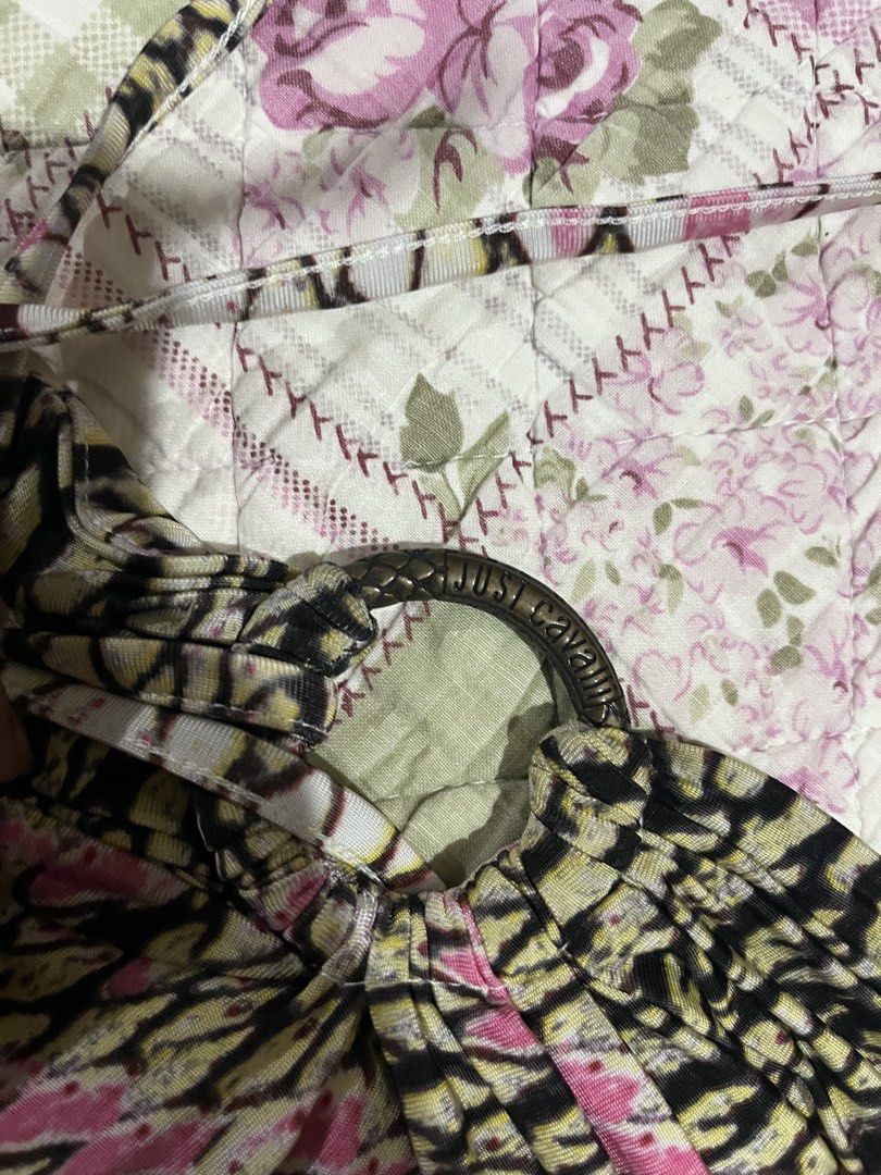 Y2K Just Cavalli Neon Pink and Yellow Python Print Ruched Halter Top (Category: Others Tops) located in Lupon. Submitted by weilclstle (Listing ID 1448610519, Image 3). Description: Super good No issue (Can request a video of the item with your name write on paper for assurance).