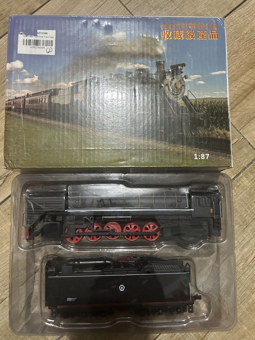 1:87 Scale Metal Model Train Collection (Category: Vehicle & Diecast Models) located in Paranaque City. Submitted by zac.sei (Listing ID 1453212984, Image 1). Description: - 1:87 scale metal model train set - Brand new, in original packaging - Highly detailed design - Unique red wheels - Box features a classic steam train illustration - Perfect for collectors and train enthusiasts - Excellent for display purposes - batteries not included.