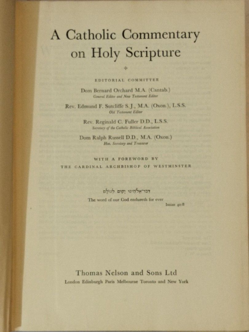 A Catholic Commentary on Holy Scripture (Category: Religion Books) located in Quezon City. Submitted by devotional_books (Listing ID 1453151339, Image 1). Description: .