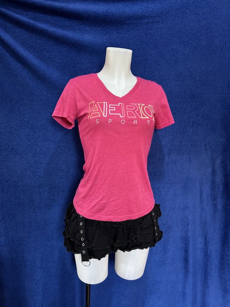 AEROSPORT HOT PINK TEE (Category: Activewear) located in Manila. Submitted by declutter_lala (Listing ID 1453179580, Image 1). Description: ✨ no flaws, intact pa print Size s-m, mannequin is xs for reference ♡ Buyers are kindly asked to set expectations accordingly ♡ Color may vary due to lighting ♡ Please ensure you are familiar with your size ♡ Strictly no reservation, first to pay basis only ♡ No cancellation, return, refund ♡ MOP: GCash/BPI ♡