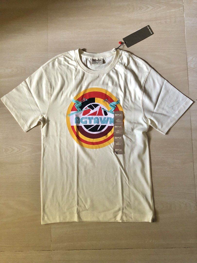 AGTAWH Graphic Men's Tshirt (Category: Tshirts & Polo Shirts ) located in Urdaneta. Submitted by byells (Listing ID 1453104461, Image 1). Description: Brand new AGTAWH(ALl Good Things Are Welcome Here) Bought in US Embroid design Small on tag 19" width 28 length Color : cream .