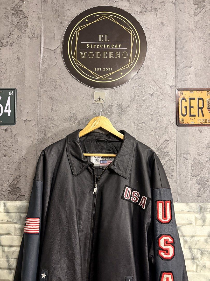 American Leather Jacket (Category: Coats, Jackets and Outerwear) located in Imus. Submitted by noblefish.b1bfd2 (Listing ID 1453065493, Image 2). Description: Fit XL to XXL Genuine Leather.