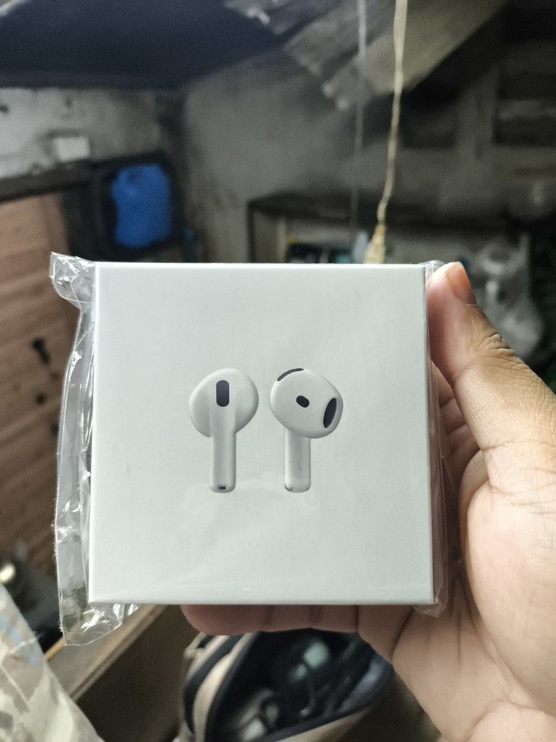 Apple AirPods 4 with Charging Case (Category: Earphones) located in Manila. Submitted by rndlblmnt (Listing ID 1453109706, Image 1). Description: For Sale Only Brand New Sealed Airpods 4th Gen Rfs Using Android Pinadala Lang Ng Kaibigan from Vietnam Can meetup any lrt 1 station Sm Grand Central Sm North Trinoma Price Negotiable Send Your Offers.