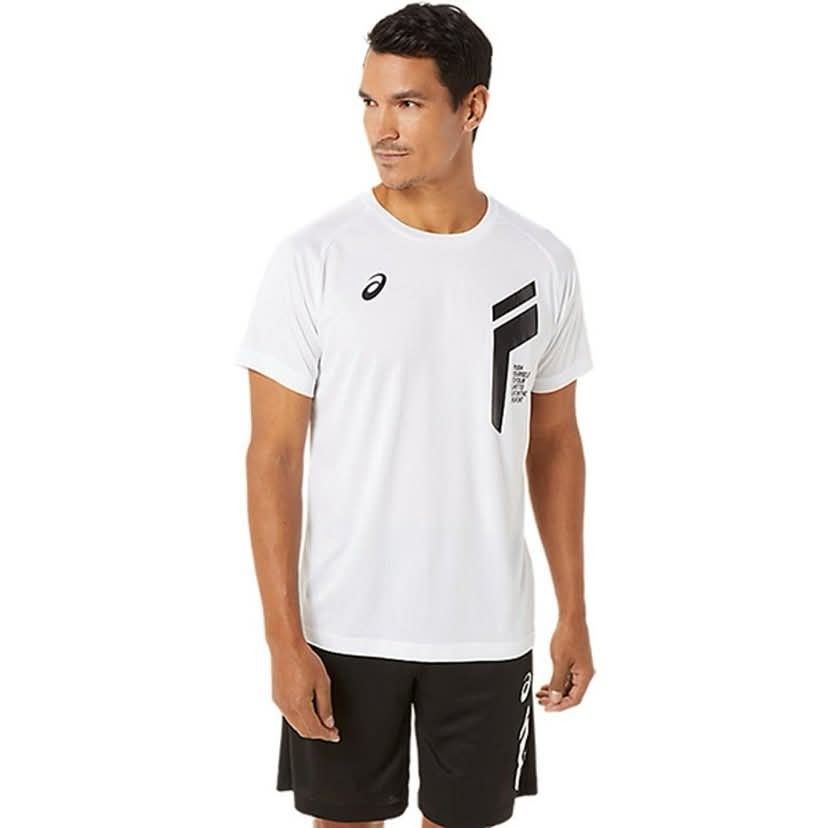 ASICS Limo gel running tee (Category: Activewear) located in Meycauayan. Submitted by epicforest_231b9d (Listing ID 1453131251, Image 3). Description: - White ASICS t-shirt - Short sleeves, crew neck - Front graphic print: 'PUSH YOURSELF TO YOUR LIMIT TO LIVE IN THE MOMENT' - Reflective detail on the back - Ideal for running and training - 380 pesos - Free Shipping.