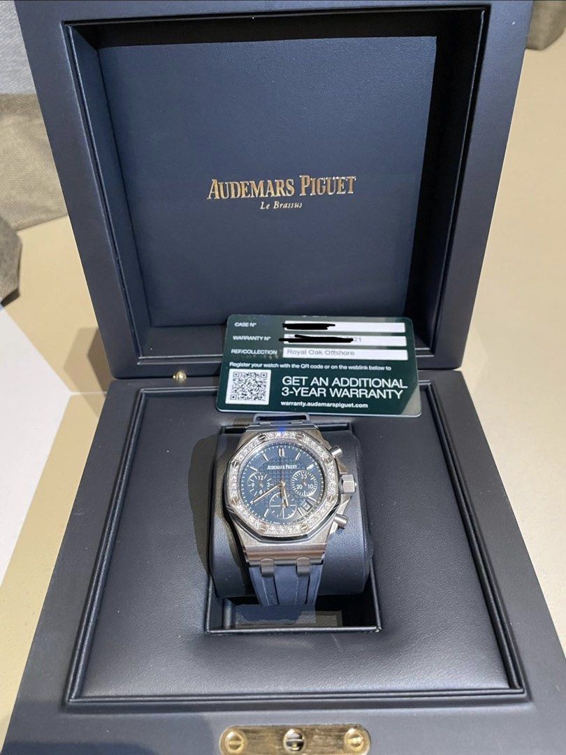 Audemars Piguet Royal Oak Offshore Selfwinding Chronograph 26231ST.ZZ.D027CA.01 (Category: Watches) located in Singapore. Submitted by aliens.exist (Listing ID 1453150936, Image 3). Description: Selling for a good lady friend of mine. Watched was purchased new from local AP boutique. - Complete set local AP boutique - Preowned Condition 9/10 - Reference: 26231ST.ZZ.D027CA.01 Warranty valid till 02/27.