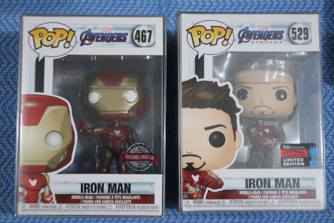 Avengers Endgame Iron Man Funko Pop set (Category: Figurines & Statues) located in Quezon City. Submitted by rro_077 (Listing ID 1453110719, Image 1). Description: 467 Iron Man Endgame - 700 529 Iron Man Endgame [2019 Fall Convention Exclusive] - 1000 As set - 1500.