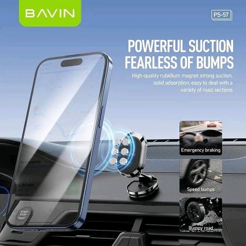 Bavin PS-57 Mini Folding Magnetic Phone Stand (Category: Mounts & Holders) located in Manila. Submitted by marvieobordo (Listing ID 1453077564, Image 3). Description: - Bavin Mini Folding Magnetic Phone Stand - 360° Adjustable Angle - Strong Magnetic Adsorption - Folds in One Second for Compact Storage - Ideal for Car Dashboard/Windshield, Home, or Office - Includes 2 Free Adhesive Metal Plates - Easy Single-Handed Access.