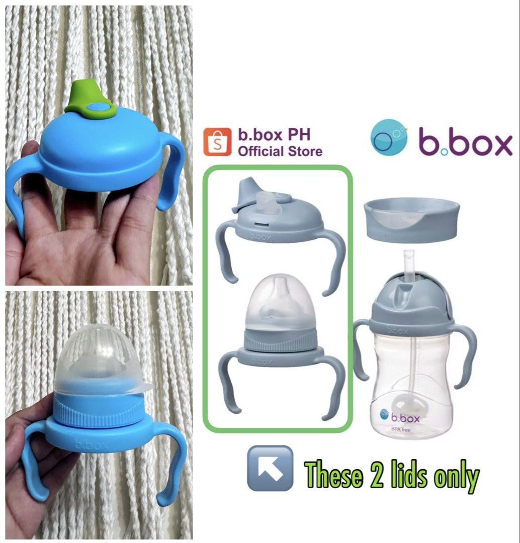 b.box Spout and Teat Lids (Brand New) (Category: Weaning & Toddler Feeding) located in Cainta. Submitted by spacesaver1 (Listing ID 1453050921, Image 1). Description: B.Box Spout and Teat Lids (Brand New) - from the set box - never used Teat Lid - ₱200 Spout Lid - ₱250 Compatible to B.Box cups 🫶🏼 Location: Cainta, Rizal / Eastwood, QC.