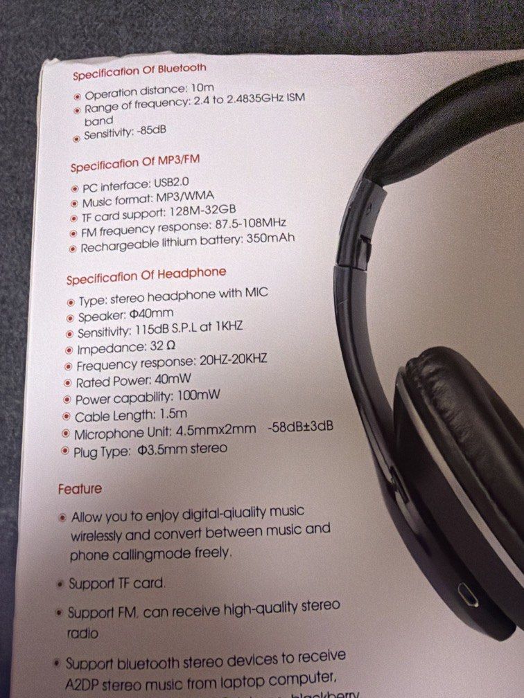 Bluetooth Headset (Category: Headphones & Headsets) located in Singapore. Submitted by meang (Listing ID 1453066486, Image 3). Description: Brand new unit . Sound quality good. .