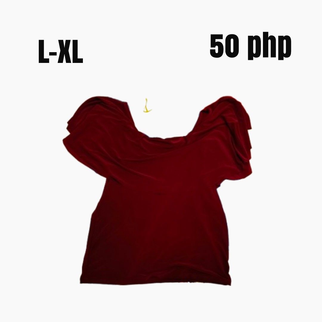 Burgundy Red off shoulder elegant top (Category: Blouses) located in Pasig City. Submitted by dee.2626 (Listing ID 1453174744, Image 1). Description: .