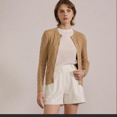 Cable knit button down jacket (Category: Coats, Jackets and Outerwear) located in Singapore. Submitted by shopinstyle06 (Listing ID 1453205454, Image 1). Description: BNWOT- unworned. Perfect condition.