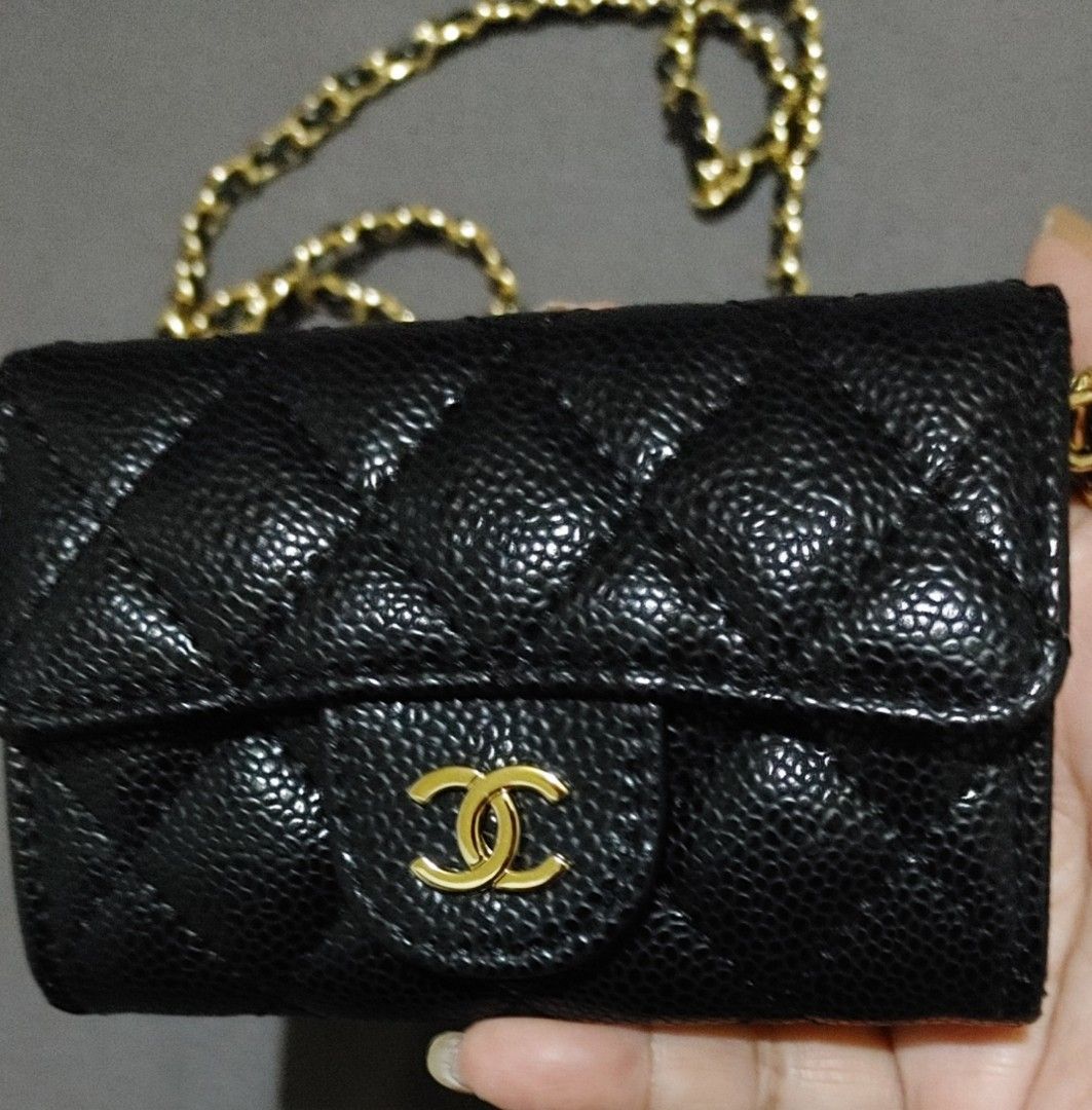 Caviar Chanel GWP - card wallet on chain (Category: Luxury Bags & Wallets) located in San Jose. Submitted by lilysluxurycollections (Listing ID 1453165929, Image 2). Description: Gift with purchase card/wallet on chain gold hardware caviar leather complete inclusion good as gift.
