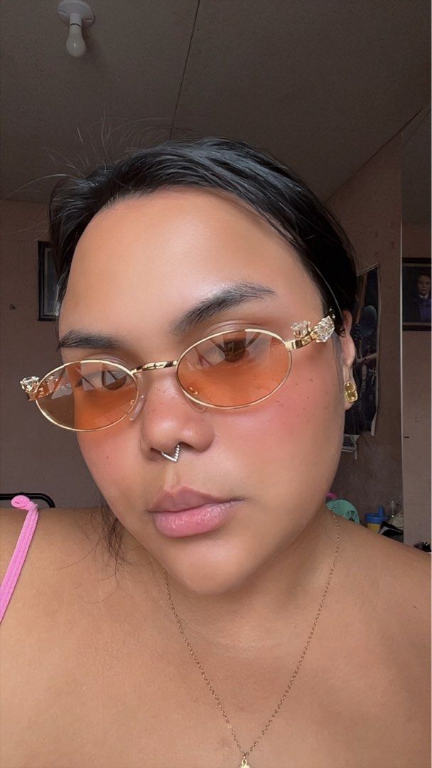 Charm Eyeglasses (Gentle Monster Dupe) (Category: Sunglasses & Eyewear) located in Manila. Submitted by 5ilverrrrr (Listing ID 1424965356, Image 3). Description: Charm eyeglasses - Gentle Monster Dupe Only for baddies who get it ✨ - Gold rim, stainless steel - Clear lenses - You can add charms to it - Bundle of 6!.