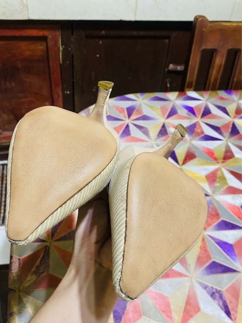 Christian Dior J'Adior Heels (Category: Heels) located in Cebu City. Submitted by simpleabundance (Listing ID 1453160966, Image 2). Description: - Authentic Christian Dior J'Adior heels - Color: Beige - Signature J'Adior ribbon detail - Elegant pointed toe design - Suitable for any occasion - Moderate heel height.