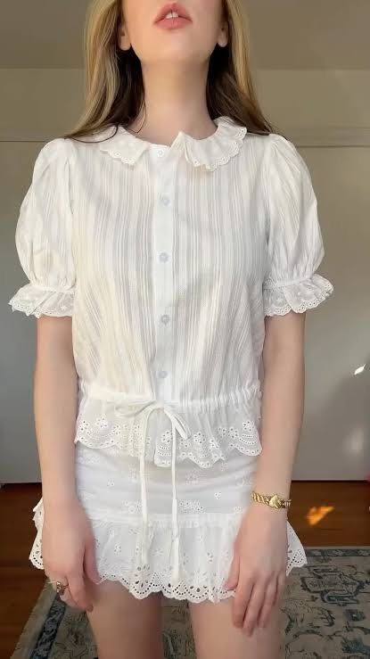 CIDER white cotton set- top & skirt (Category: Sets or Coordinates) located in Manila. Submitted by ellabunnycloset (Listing ID 1453170163, Image 2). Description: .