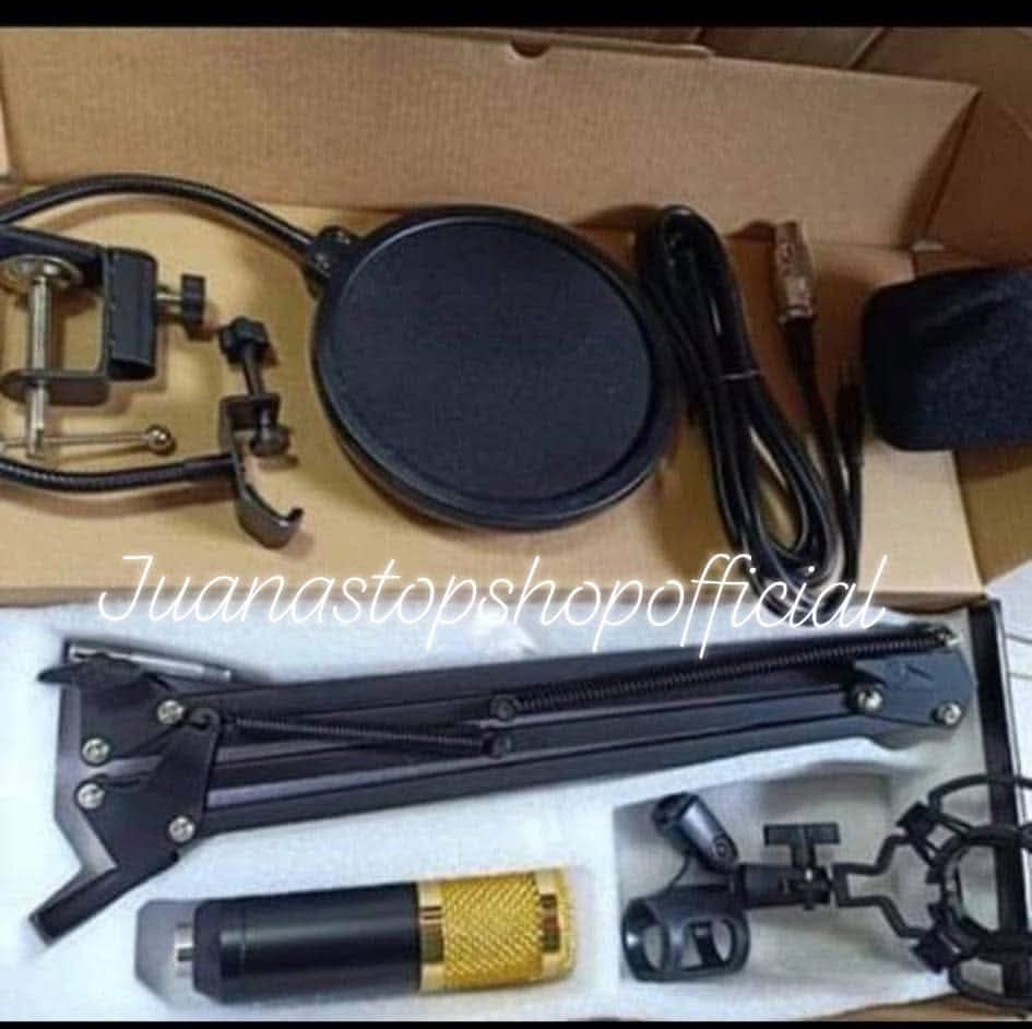 Condenser Microphone Kit with Boom Arm and Pop Filter (Category: Microphones) located in Paranaque City. Submitted by juanstopshop23 (Listing ID 1453145984, Image 1). Description: Di nagamit. stock only Negotiable Issue:yupi box (stock) but all goods Complete condenser mic kit for recording, streaming, or podcasting. Includes boom arm, pop filter, shock mount, and XLR cable. Everything you need to start!.