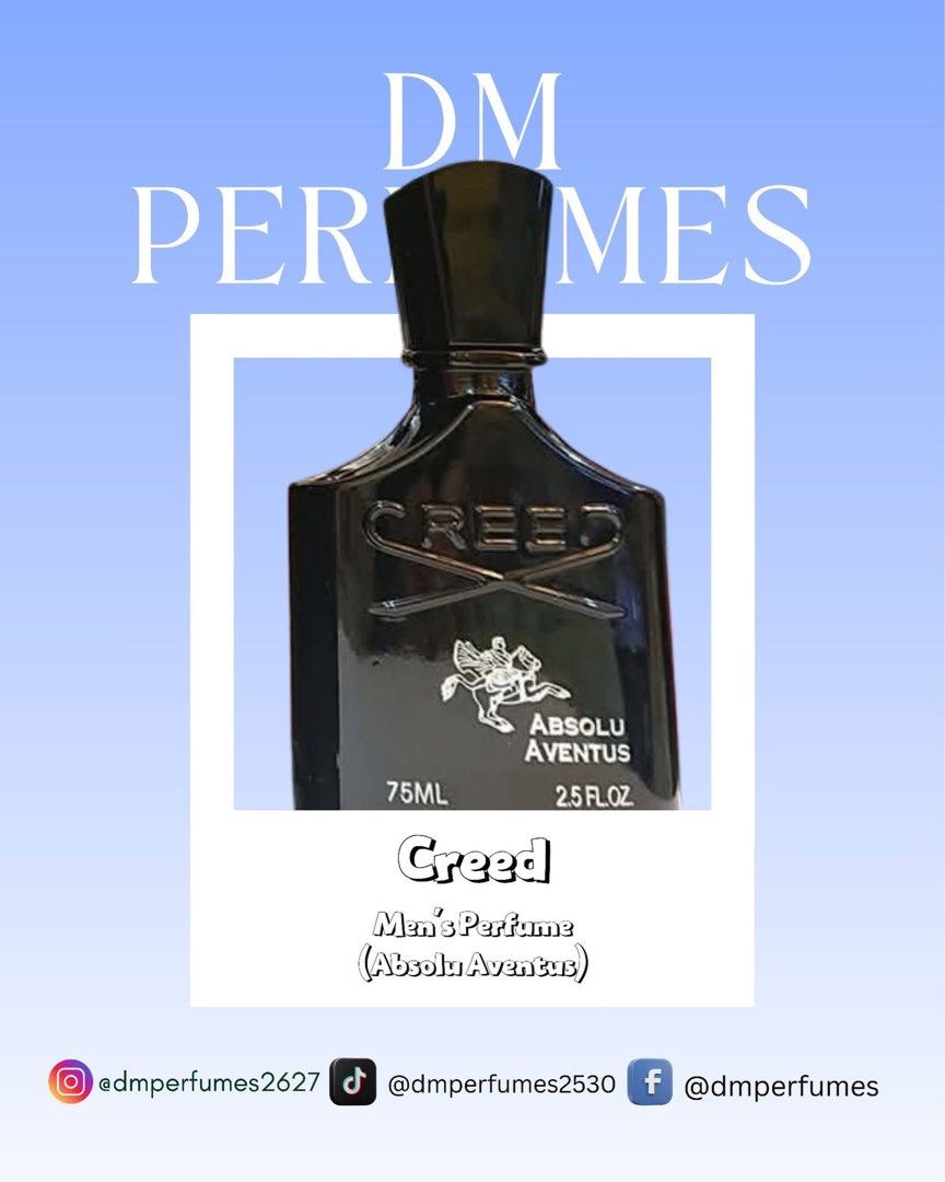 Creed Absolu Aventus Men's Perfume 75ML (Category: Fragrance & Deodorants) located in Manila. Submitted by wisewind.45f8b1 (Listing ID 1453153052, Image 1). Description: - Creed Aventus Absolu for Men - 75ml bottle (2.5 fl oz) - Ideal for all occasions - Selling as is MOP: Metrobank/BPI/GCash.