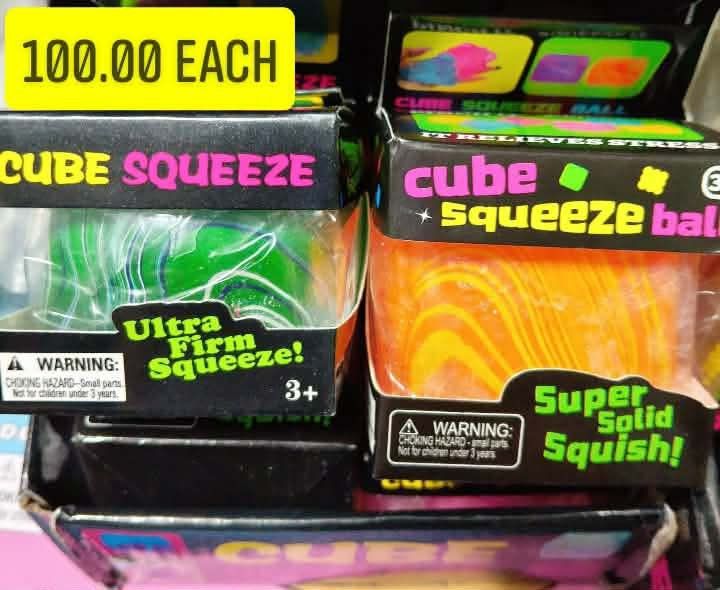 Cube Squeeze Ball - Super Solid Squish & Ultra Firm Squeeze (Category: Kids Toys) located in Pasig City. Submitted by benildarustia18 (Listing ID 1453219361, Image 2). Description: - Fun Cube Squeeze Balls available in vibrant orange and green. - Perfect for stress relief and fidgeting. - Orange ball: 'Super Solid Squish' for a satisfying squeeze. - Green ball: 'Ultra Firm Squeeze' for a more intense feel. - Suitable for both kids and adults. - I