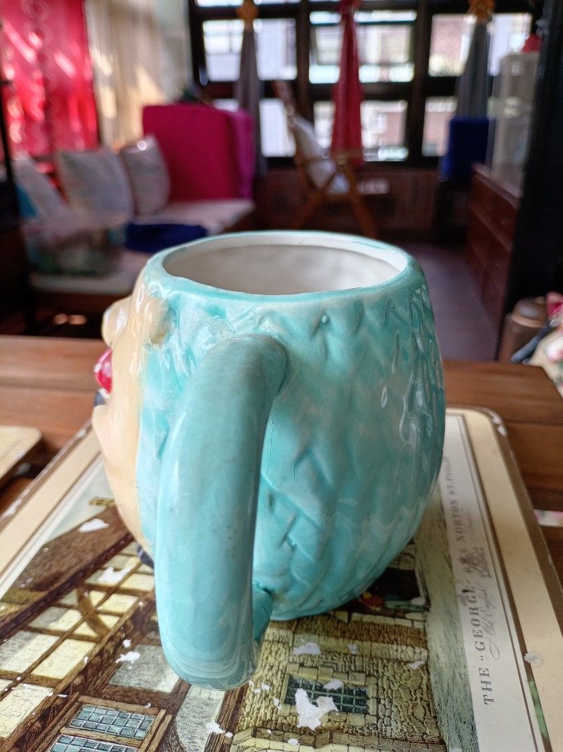Cute Hedgehog Mushroom Ceramic Mug (Category: Coffee & Tea Tableware) located in Makati City. Submitted by meowmyella (Listing ID 1453062819, Image 2). Description: - Adorable hedgehog and mushroom design - Lovely teal color for handle and exterior - Ideal to use as pen holder - Adds a fun touch to any kitchen - with hairline, not recommended to use for your coffee Kindly send DM for more details #mug #mugcollector #mugcollection.