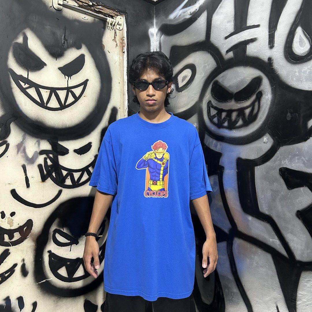 Cyclops from xmen (Category: Tshirts & Polo Shirts ) located in Bulacan. Submitted by shoplift.essentials (Listing ID 1453056378, Image 3). Description: Cyclops // OPT // Size 23 x 33 Model Height: 5’8 Model Weight: 65kg Price: 500.