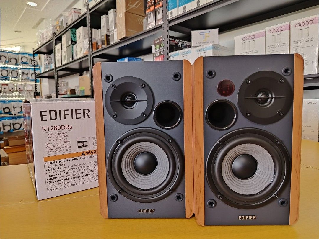 Edifier R1280DBs Brown Active Bluetooth Bookshelf Speaker w/ Subwoofer Output (Category: Soundbars, Speakers & Amplifiers) located in Pasig City. Submitted by mahara1624 (Listing ID 1453194048, Image 1). Description: ✓Brand-new ✓1yr warranty 7days replacement ✓with physical store ✓brand-new we accept bulk-order 💯store registered original items ✓WE ACCEPT NIGHT TIME DELIVERIES 🏭Location: pasig shaw blvd 🚪open monday to sunday.