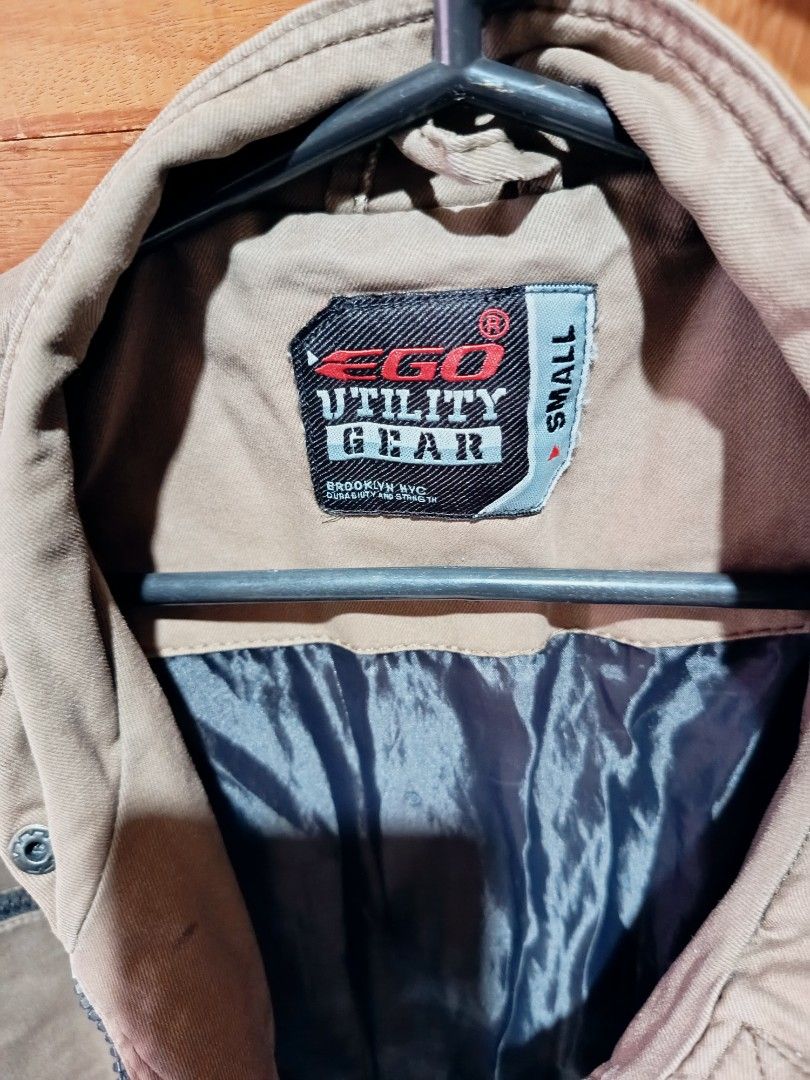 EGO Utility Gear Small Brown Jacket (Category: Coats, Jackets and Outerwear) located in La Trinidad. Submitted by blossomche98630 (Listing ID 1453115378, Image 2). Description: - Brand: EGO Utility Gear - Color: Brown - Size: Small - Features: Zip-up front, pockets, lined interior - Style: Casual wear.