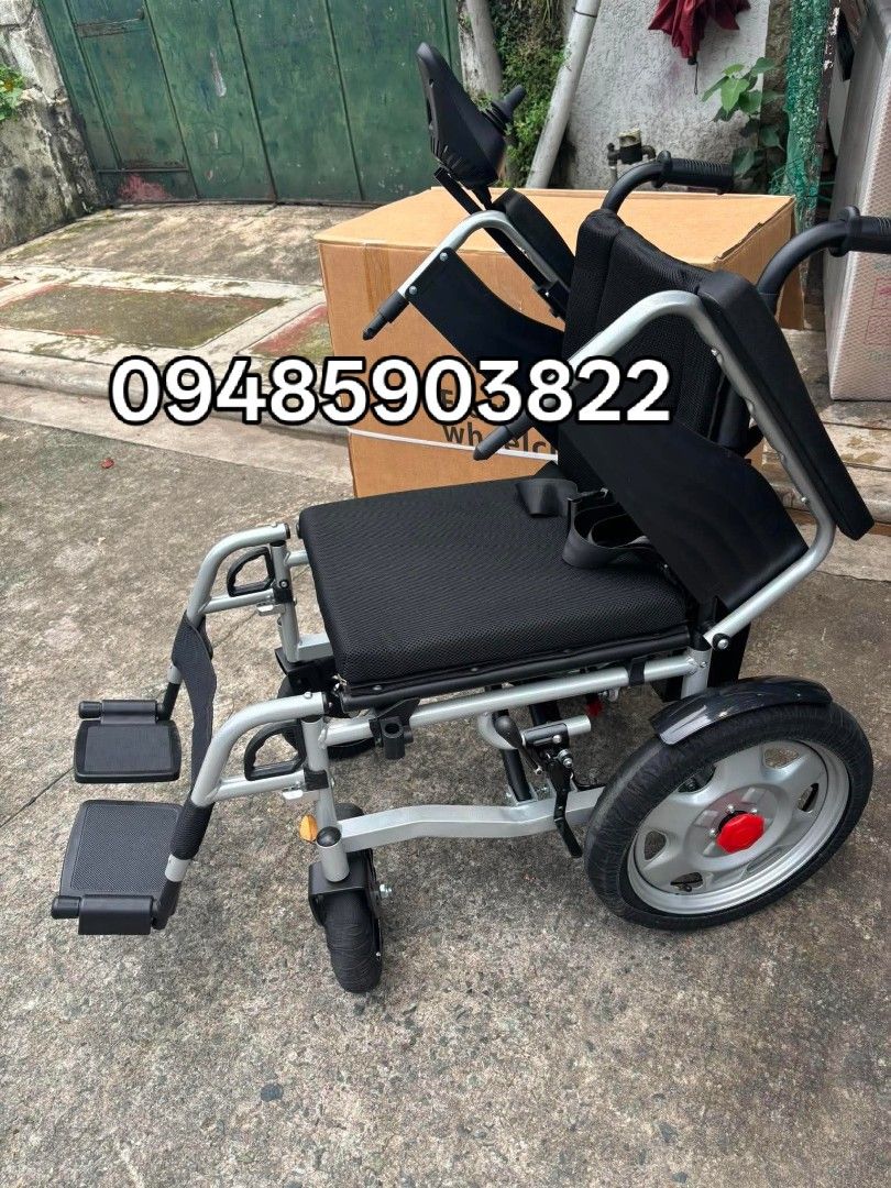 Electric Wheelchair Mobility Aid (Category: Wheelchairs) located in Manila. Submitted by brightflower_273879 (Listing ID 1453108306, Image 1). Description: - Electric wheelchair for sale - Comfortable seat for extended use - Adjustable footrests for personalized comfort - Easy-to-use joystick for effortless maneuverability - Durable aluminum frame for long-lasting quality - Perfect for independent mobility - Ready for a new owner.