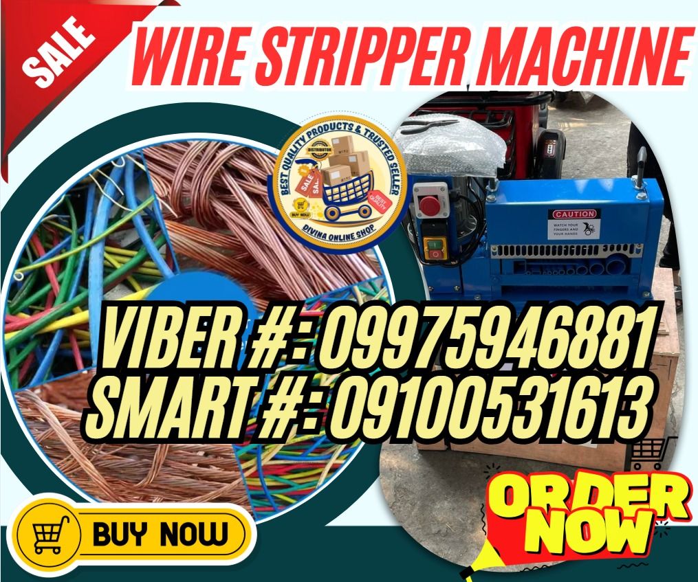 electric wire stripper machine 100% legit distributor (Category: Construction Tools & Equipment) located in Caloocan City. Submitted by happyphoenix-43f2 (Listing ID 1453116266, Image 1). Description: 🌏 We Can Deliver Nationwide 👉 AP Cargo, LBC & Lalamove (🛳️ Sea /✈️ Air Freight) 📍HURRRYYYY!!! BUY NOW!!! & GET LESS DISCOUNT 📍WE'RE ON SALE ❗️ Price: 43,465 🔥M40-1 Cable Wire Stripper Machine ✅FREE Shipping and Handling ✅Authorize Philippine D