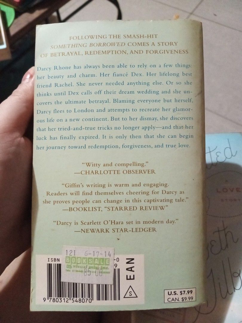 Emily Giffin & Elizabeth Gilbert Books - Something Blue & Committed (Category: Storybooks) located in Taguig. Submitted by truecat_4680cc (Listing ID 1453153798, Image 3). Description: - 'Something Blue' by Emily Giffin (Paperback) - A captivating novel. - 'Committed' by Elizabeth Gilbert (Paperback) - A compelling love story and the follow-up to 'Eat, Pray, Love'. - Ideal for readers who love contemporary fiction and inspiring memoirs. - Both bo