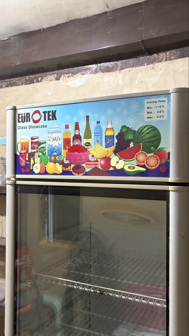 Eurotek Glass Showcase Display Fridge (Category: Refrigerators and Freezers) located in Baliuag. Submitted by mittyelj.1 (Listing ID 1453101208, Image 1). Description: - Eurotek Glass Showcase Fridge - Ideal for drinks and snacks - Cooling temperature: 0-3°C - Multiple shelves for ample storage - Perfect for shops and convenience stores - In excellent working condition Location: Baliwag, Bulacan Negotiable.