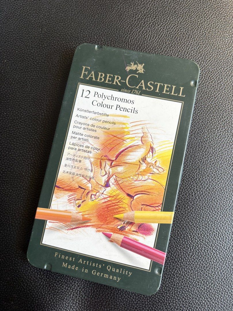 Faber-Castell Polychromos 12 Colour Pencils Set (Category: Craft Supplies & Tools) located in Bacoor. Submitted by paaamx (Listing ID 1453101781, Image 2). Description: - Set of 12 Faber-Castell Polychromos colour pencils - Used once only.