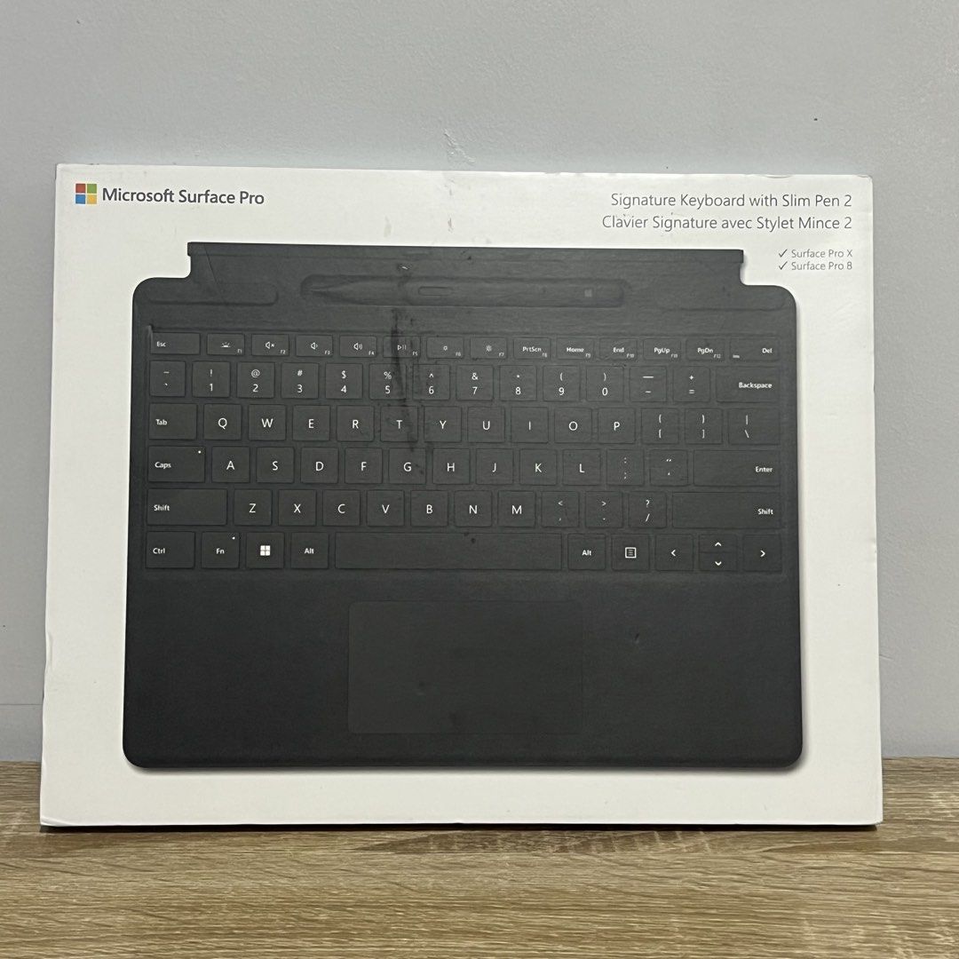 FOR PARTS ONLY Microsoft Surface Pro Signature Keyboard (Category: Laptops & Notebooks) located in Pasay City. Submitted by leagn_07 (Listing ID 1453109501, Image 1). Description: - Microsoft Surface Pro Signature Keyboard - Color: Black - Compatibility: Surface Pro X, Surface Pro 8 - Features: Full keyboard and trackpad - Ideal for: Enhancing productivity on the go Defective chip connecting the keyboard and the tablet Troubleshoot done - tested 