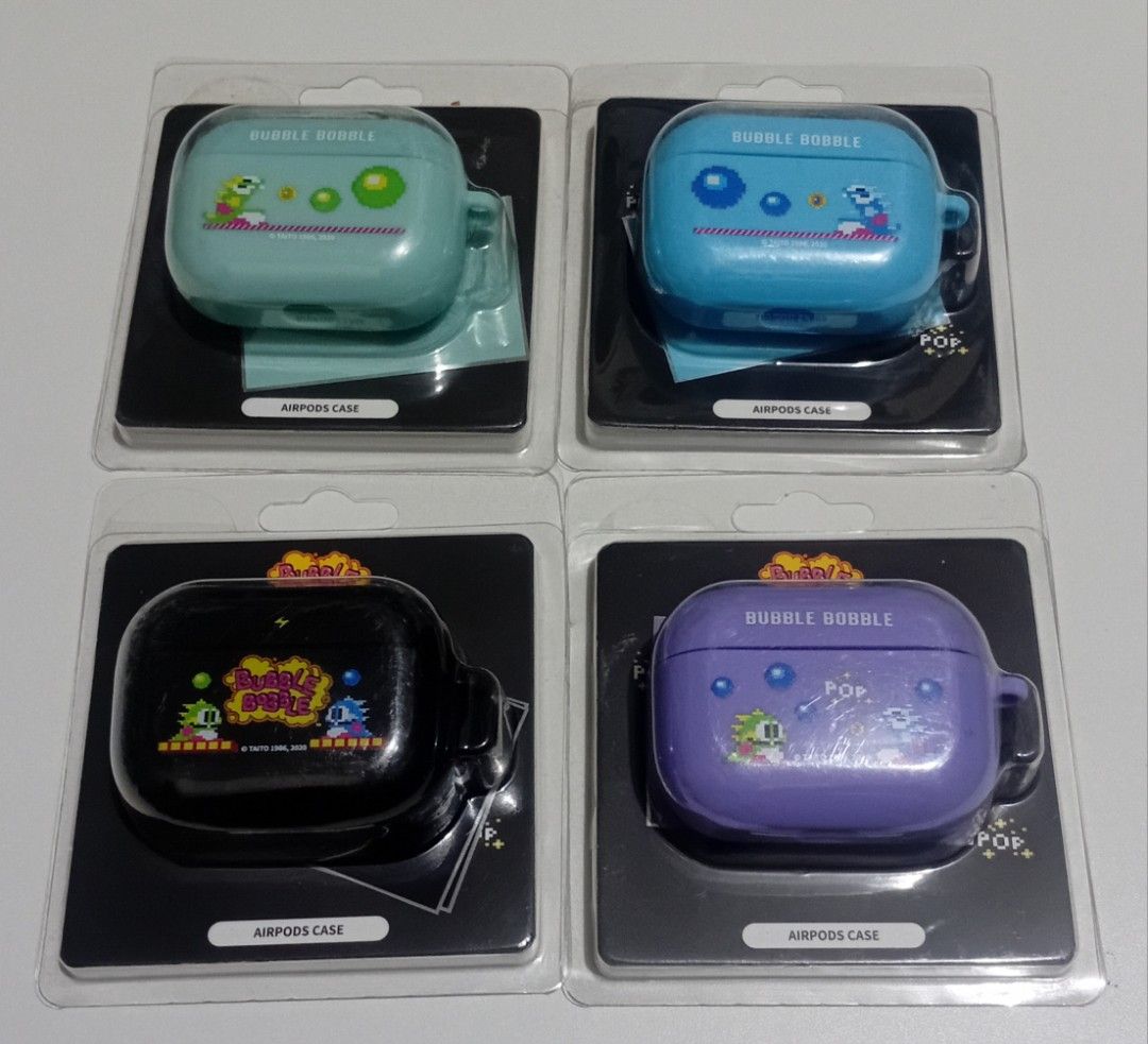 [GFS] Bubble Bobble Airpods Case from 🇰🇷 (Category: Portable Audio Accessories) located in Quezon City. Submitted by greatfindstuff (Listing ID 1453168317, Image 1). Description: [GFS] Bubble Bobble Airpods Case from Korea 🇰🇷 ₱50.00 / each 📌Condition • Never Been Used • from Korea • As is Available Color: • Black • Mint Green • Light Blue • Violet 📍Novaliches, Quezon City 🛵 Lalamove • Self Pick up • Grab 💰Gcash • Maya • BPI • Cash on pick