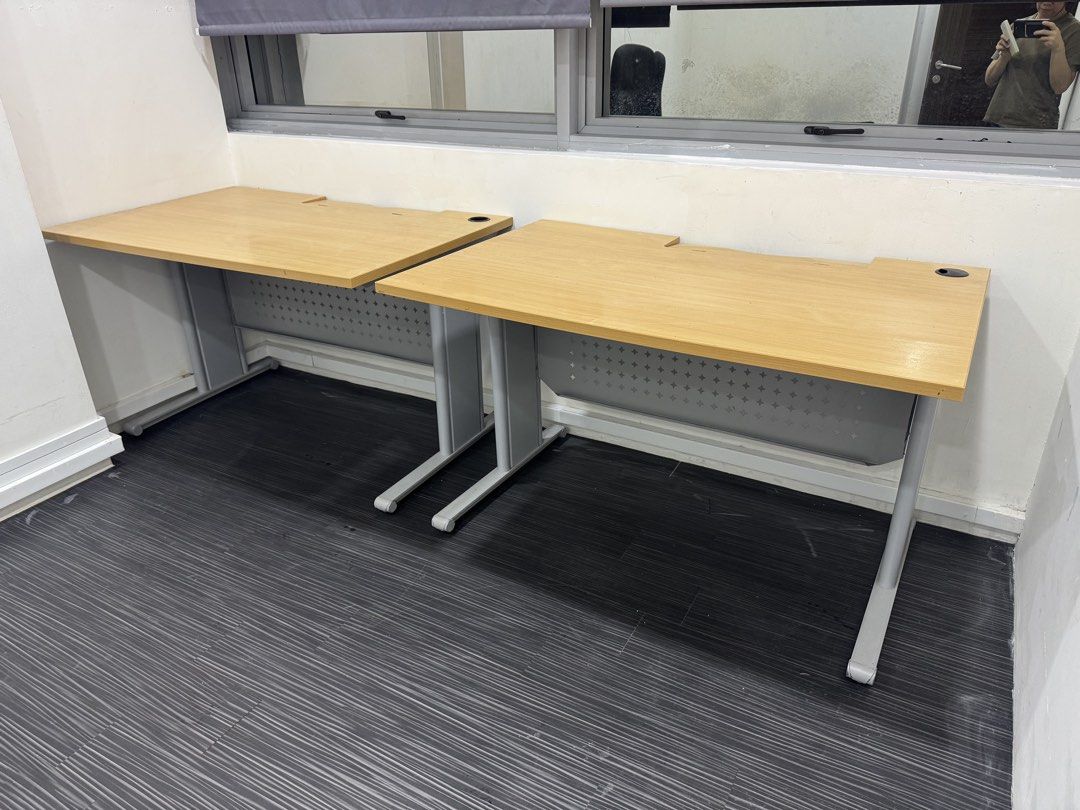 Good condition solid office table (Category: Tables & Sets) located in Singapore. Submitted by annkyoy (Listing ID 1453077432, Image 1). Description: Good condition office table Width 120cm depth 75cm height 73cm Fast clearance. Each selling 30 only. 2 for $50.