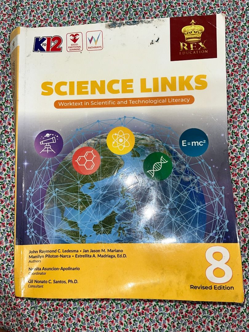 Grade 8 Books (Category: Textbooks) located in Pakil. Submitted by roserarela (Listing ID 1453215120, Image 1). Description: Grade 8 Books (with plastic cover) -Science Links -Filipino sa Modernong Panahon -Expeditions in MAPEH -D WHIZ in ICT Skills Development -Marangal Edukasyon sa Pagpapahalaga -Php250 each.