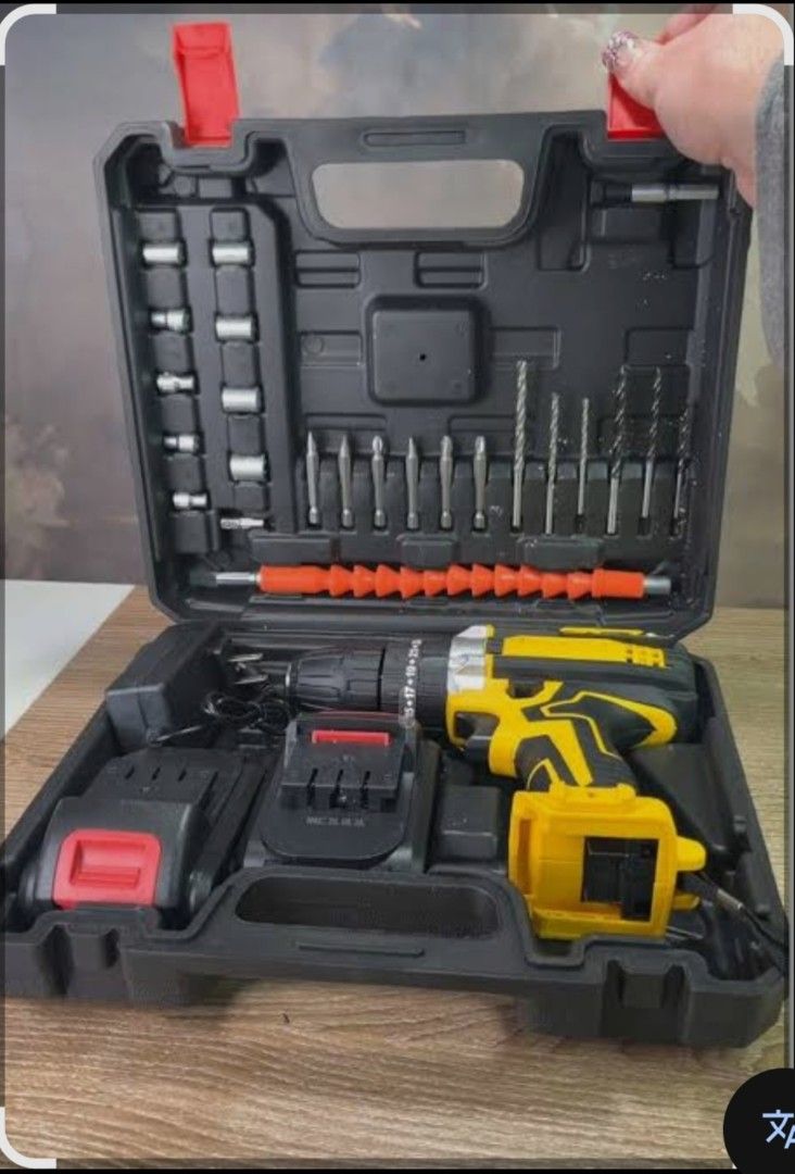 Impact drill (Category: Construction Tools & Equipment) located in Manila. Submitted by lovesagadgets (Listing ID 1453069355, Image 1). Description: Cordless drill set with hammer drill for sale 700 only Pwedeng pick up or lalamove sa malau Valenzuela loc.