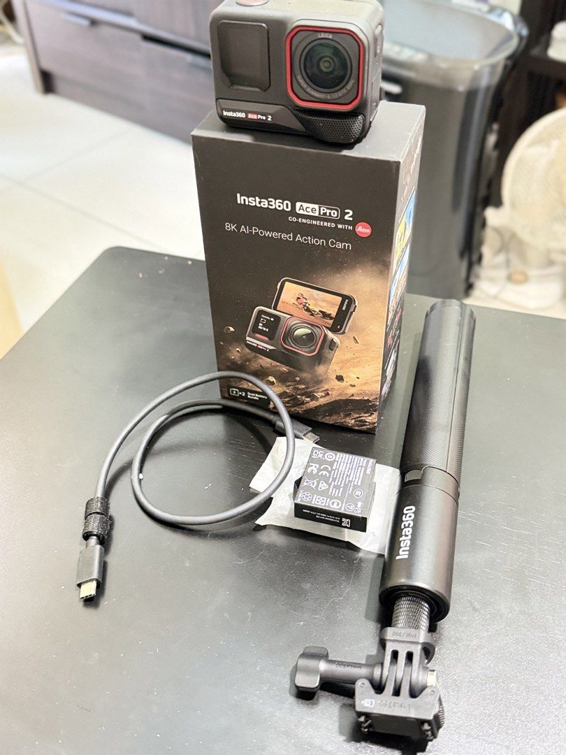 Insta360 Ace Pro 2 Action Camera with Accessories (Category: Cameras) located in Makati City. Submitted by decluttersellmystuff (Listing ID 1453085385, Image 1). Description: - Insta360 Ace Pro 2 action camera - Includes Xplorer Grip Kit - Comes with a carrying case - Includes battery and charging cable - Ideal for capturing all your adventures - All items shown in the photos Bought June 15, 3025 Seldom use. Used 2x on an overseas trip. Negotiabl
