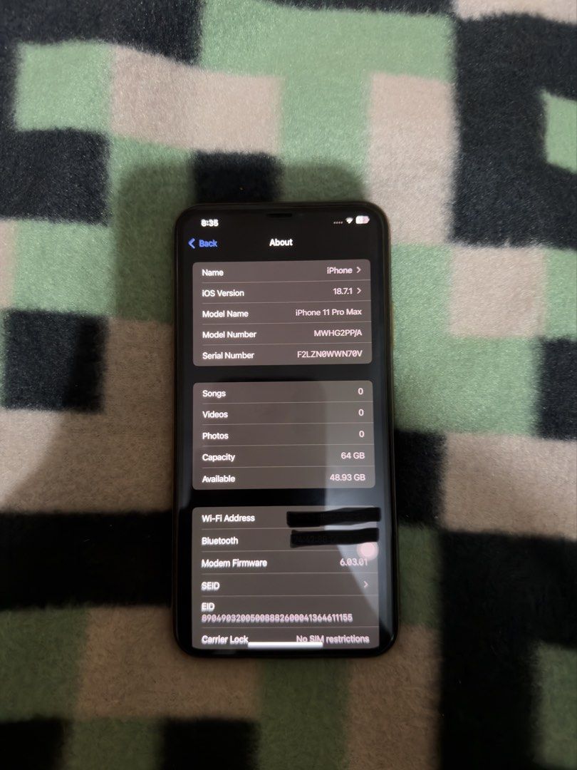iPhone 11 Pro Max Gold (With Freebies) (Category: iPhone 11 Series) located in Bacoor. Submitted by trufflealmondfudge (Listing ID 1453075973, Image 3). Description: iPhone 11 Pro Max Gold 64GB (With Freebies) ☑️ 93% Battery Health ☑️ 64GB Storage ☑️ No Sim Restrictions ☑️ No History of Repair ☑️ Face ID and Truetone working ☑️ All cameras working ☑️ With Tempered Glass ☑️ No issues, ready to use ☑️ iOS 18.7.1 but compatible for iOS 26.5 Inclusio