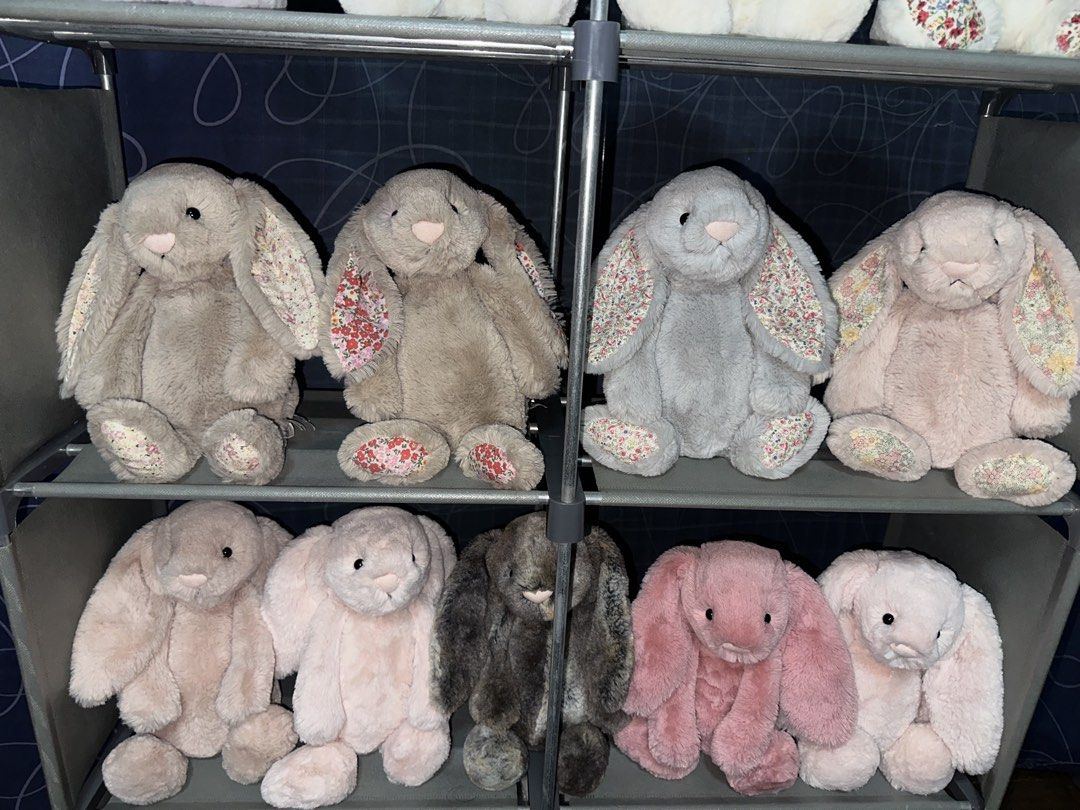 Jellycat Bashful Bunny Stuffed Toy (Category: Plushies & Soft Toys) located in Pasig City. Submitted by katplush_superlove (Listing ID 1453203286, Image 3). Description: *I only have the bunnies in the picture for sale, please, I don’t have others for sale* - Prices vary per item - From white 1k php lowest cost to 2,300 Large Tulip Pink - All have been washed - all like new - cared for - payment first - Lalamove or J&T - can provide more photos o