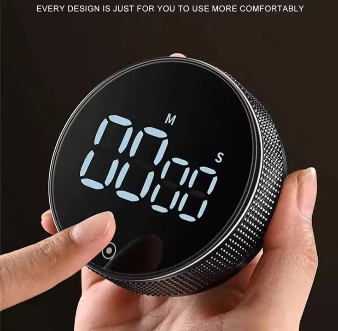 Kitchen Digital Timer (Category: Clocks) located in Singapore. Submitted by jcf12345 (Listing ID 1453186286, Image 1). Description: - Sleek and modern digital kitchen timer - Intuitive knob design for easy time setting - Large, clear LED display - Magnetic adsorption for convenient storage on metallic surfaces - Versatile use for cooking, baking, studying, and more.