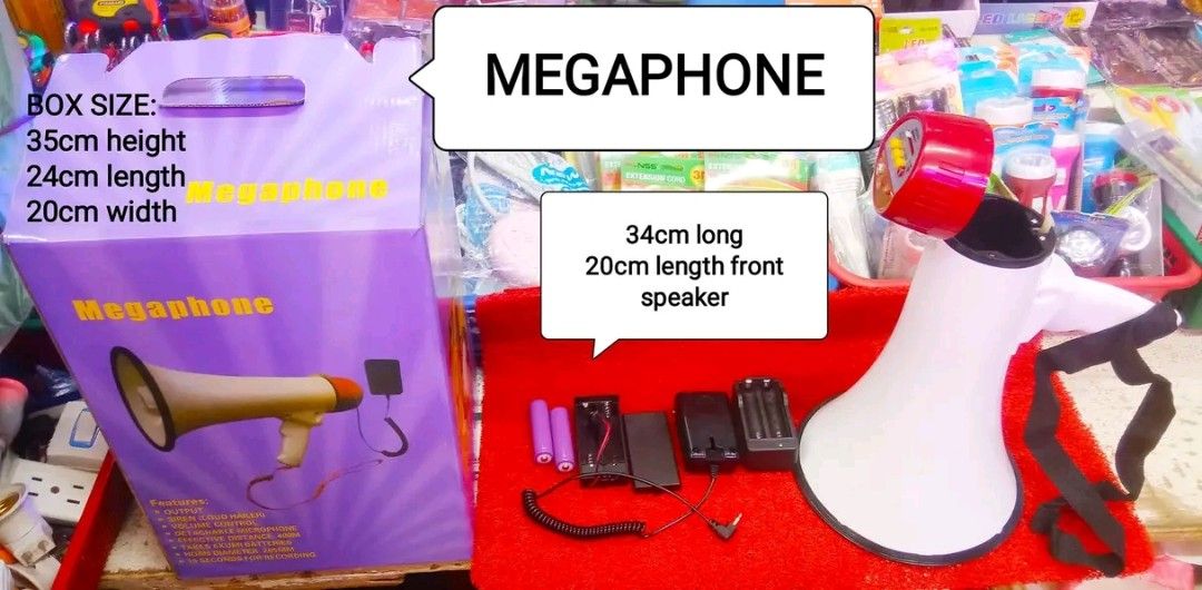 Megaphone (Category: Microphones) located in Manila. Submitted by marvieobordo (Listing ID 1453096515, Image 3). Description: Small: 950 Big: 1,200 .