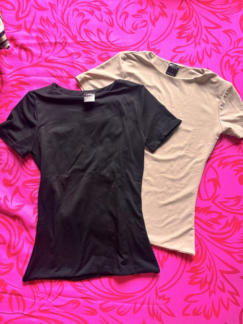 MERA Renata tops bundle (Category: Shirts) located in Manila. Submitted by chlstnz (Listing ID 1453105602, Image 3). Description: - Black and Skintone - Material: Stretchy and very comfortable - Breathable fabric and very flattering RFS: too small on me .