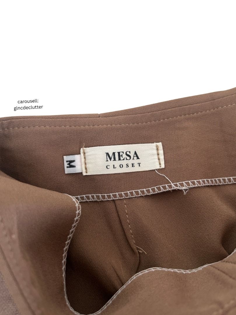 Mesa Closet Mini Skort in Brown Size M (Category: Skirts) located in Antipolo. Submitted by glncdeclutter (Listing ID 1453114691, Image 3). Description: BKK Mesa Closet Mini Skort in Brown - Has built-in shorts - Bought in Thailand. Super good quality and has a hidden back zipper. - Really cute for casual days or dates. Size M on tag, fits 26-28 waist Bought in Thailand for around 1k. Worn only once. Good as new. RFS: Decluttering, gained weight 