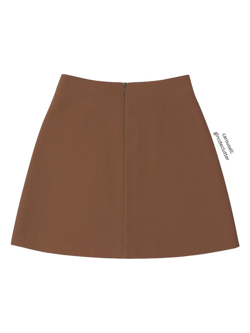 Mesa Closet Mini Skort in Brown Size M (Category: Skirts) located in Antipolo. Submitted by glncdeclutter (Listing ID 1453114691, Image 2). Description: BKK Mesa Closet Mini Skort in Brown - Has built-in shorts - Bought in Thailand. Super good quality and has a hidden back zipper. - Really cute for casual days or dates. Size M on tag, fits 26-28 waist Bought in Thailand for around 1k. Worn only once. Good as new. RFS: Decluttering, gained weight 