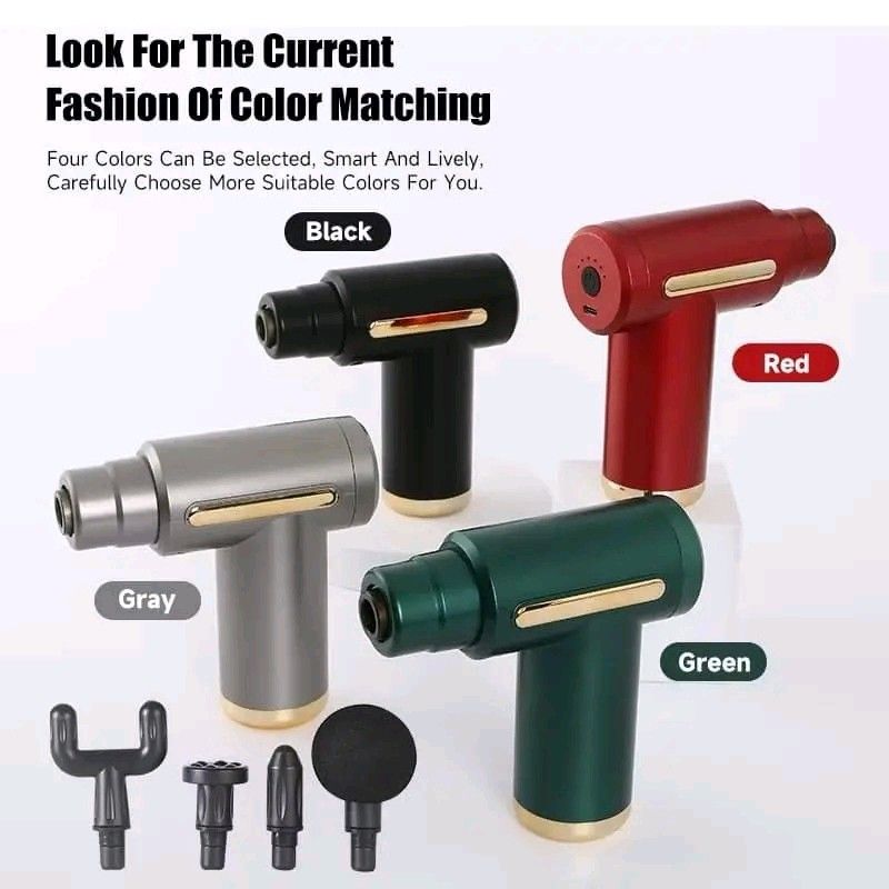 Mini Massage Gun 770MG - 4 Colors Available (Category: Massage Devices) located in Manila. Submitted by marvieobordo (Listing ID 1453176476, Image 1). Description: - Portable mini massage gun for effective muscle relief. - Perfect for post-workout recovery or easing daily tension. - Features a smart LCD screen displaying 6 adjustable speed gears. - Equipped with a powerful 60W motor for deep tissue massage. - Includes 4 professional massage heads