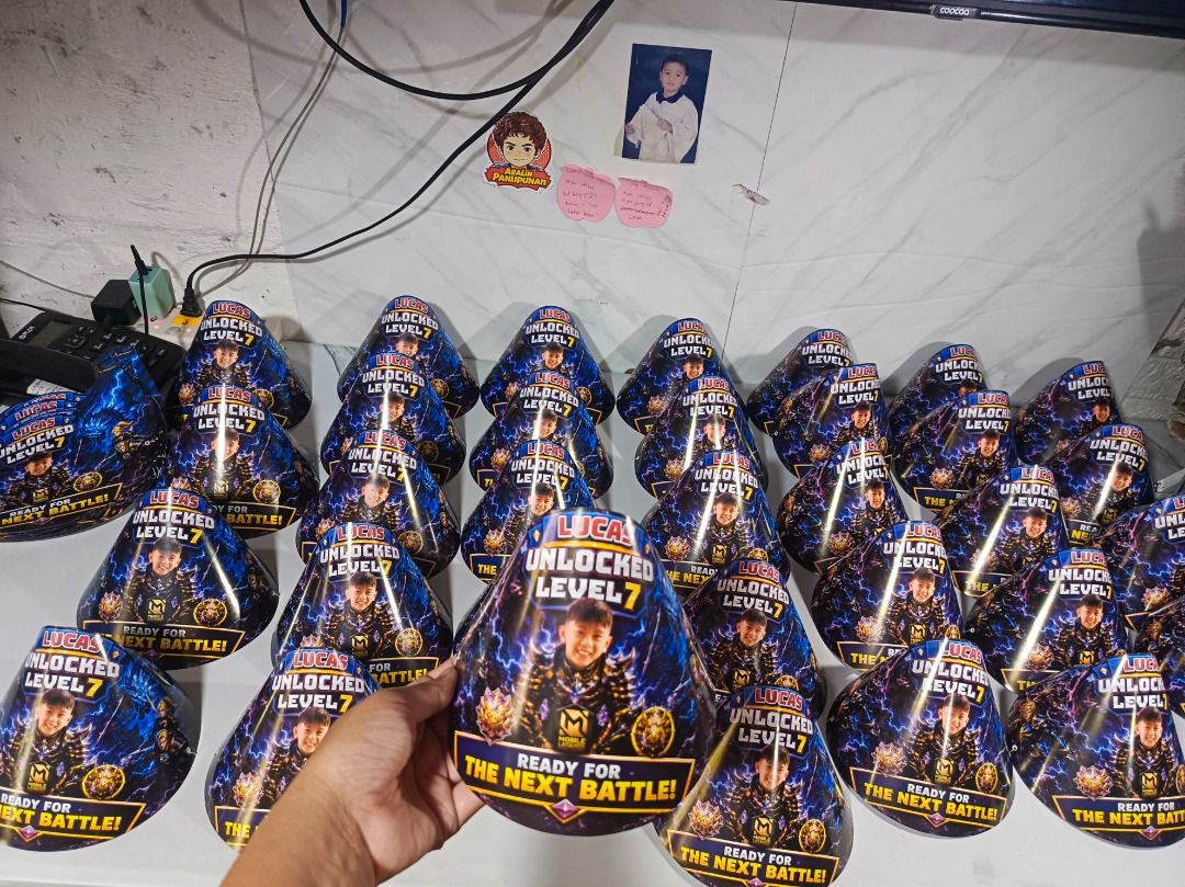 Mobile legend partyhat (Category: Occasions & Party Supplies) located in Caloocan City. Submitted by manueljhov72374 (Listing ID 1453108829, Image 3). Description: - Lucas Unlocked Level 7 themed party favor boxes - Ideal for goodie bags or party giveaways - Features a cool electric blue design with Lucas - Plenty available for your party needs.