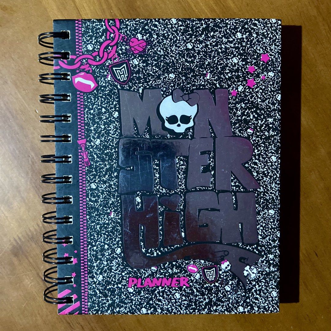 Monster High Spiral Bound Planner Notebook (Category: Stationery & School Supplies) located in Mandaluyong City. Submitted by booksforkeeps (Listing ID 1453169571, Image 1). Description: Pre-owned /Used Selling As Is Some pages of the Monthly Planner sheets have been filled-out; the rest the remaining pages are unused .