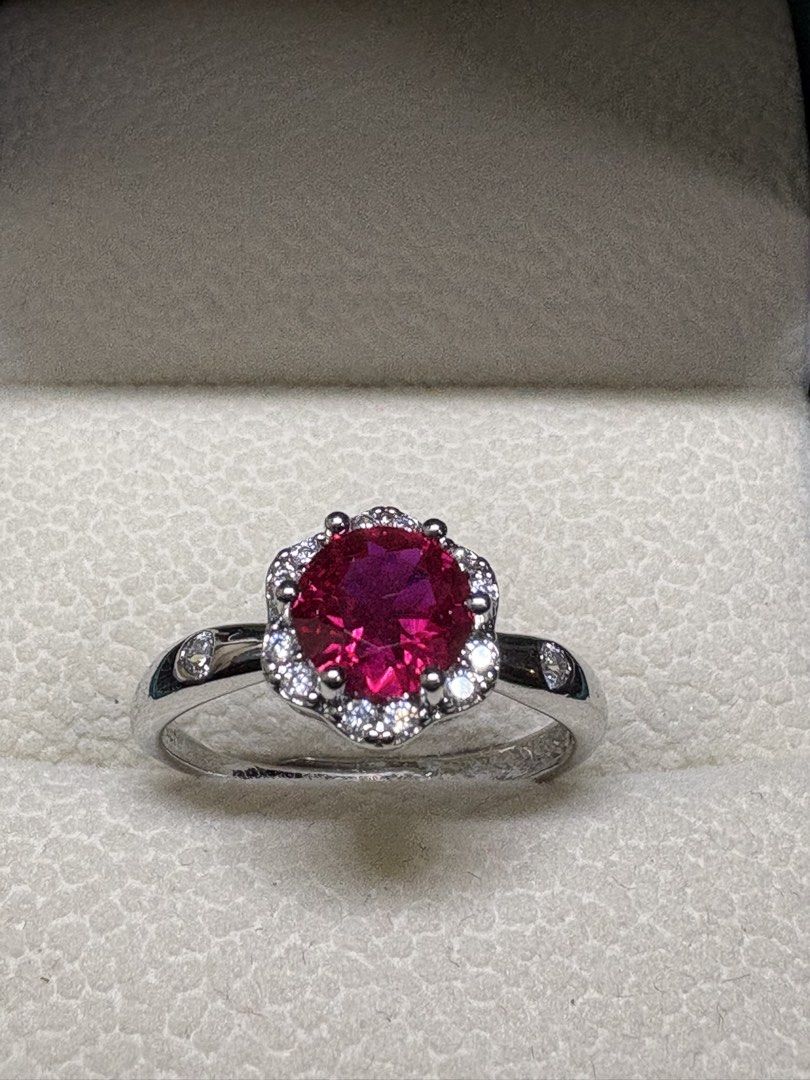 Natural Ruby Ring (Category: Rings) located in Singapore. Submitted by Discoverme (Listing ID 1453198522, Image 3). Description: ❤️ Natural Ruby Ring – S925 Sterling Silver ❤️ A timeless and elegant ring showcasing a vibrant Natural Ruby, beautifully framed by a halo of shimmering accent stones. Crafted in genuine S925 sterling silver, this classic design enhances the ruby’s rich red colour, making it perfect for everyday elegance or special occa