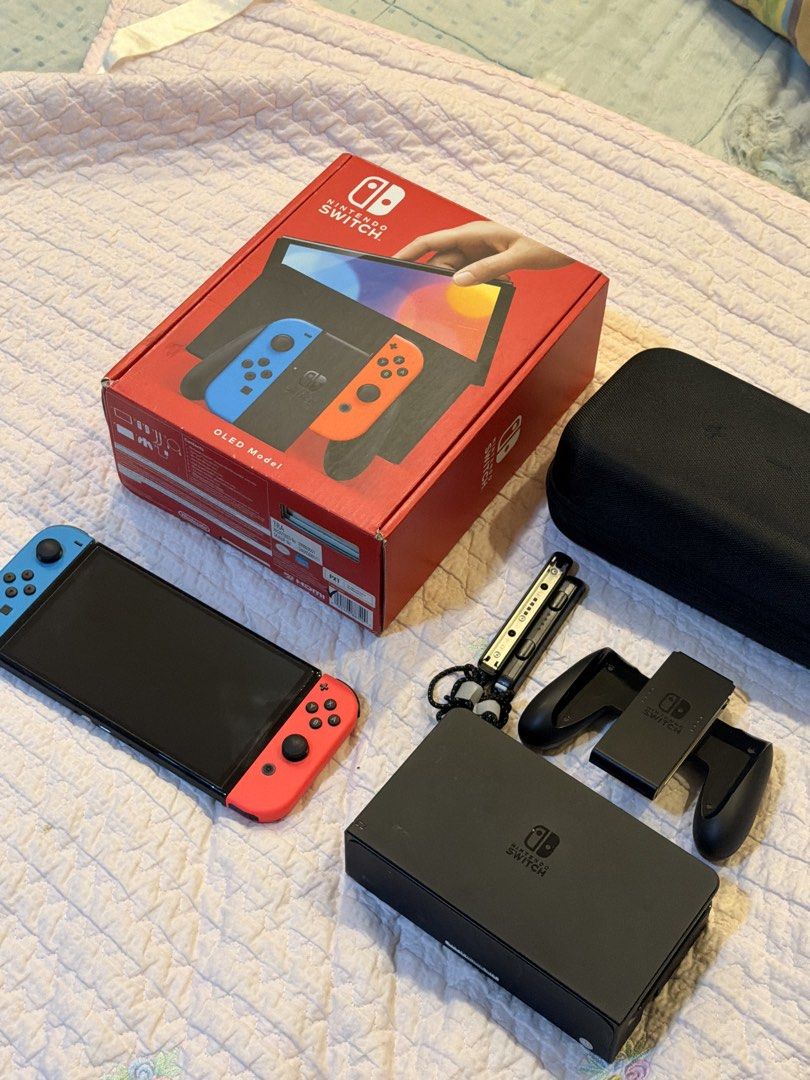 Nintendo Switch OLED Model (Category: Other Gadgets) located in Cavite. Submitted by rlegacion__ (Listing ID 1453158113, Image 1). Description: Nintendo Switch OLED Model Like new condition. Barely used! Nakadisplay nalang. Complete with box + Hard Travel Case With tempered glass since day 1z .